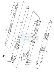 DR350 (E3) drawing FRONT DAMPER (MODEL L M N P)