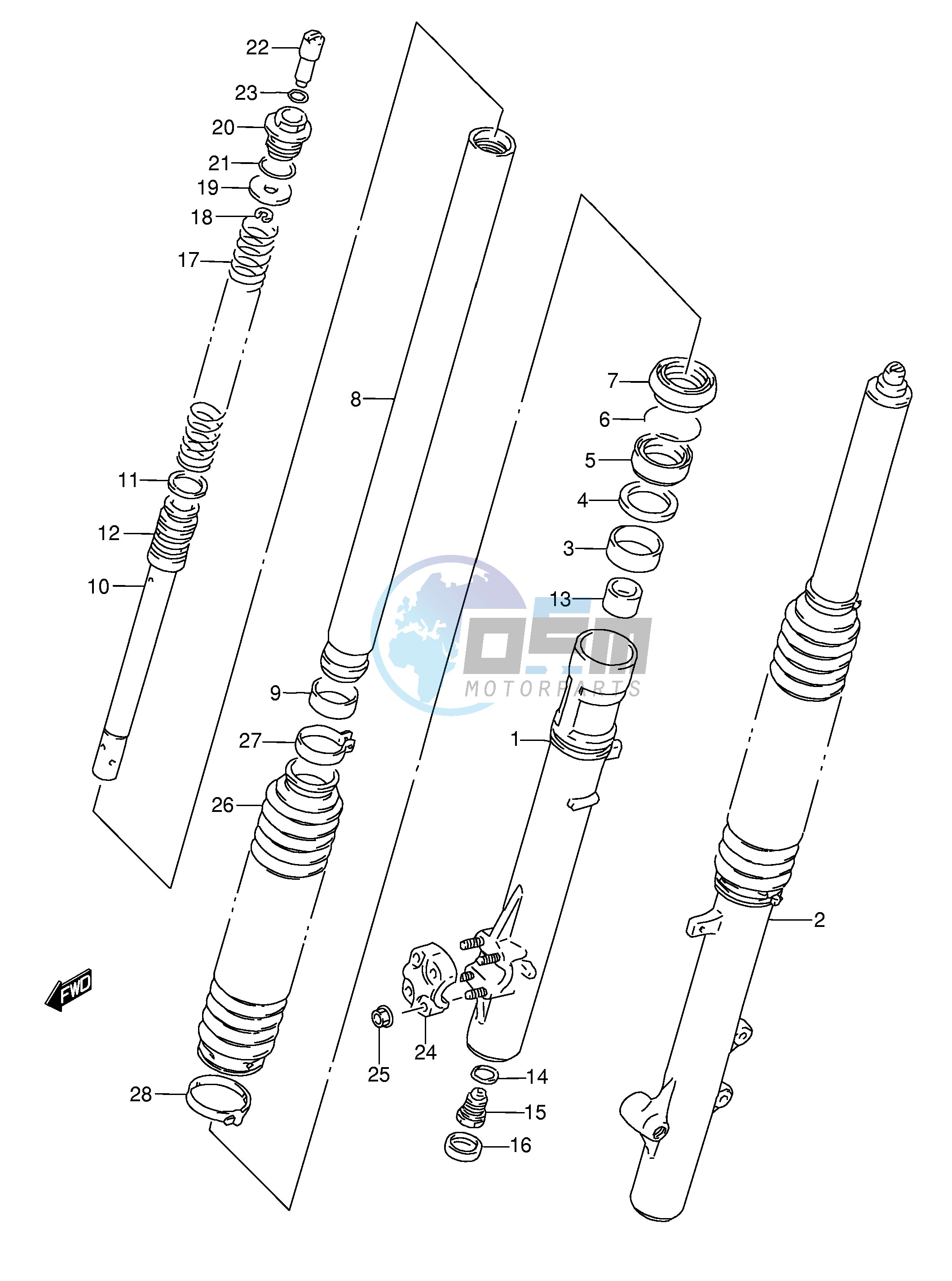 FRONT DAMPER (MODEL L M N P)