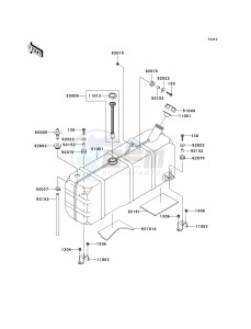 KAF 620 K [MULE 3010 TRANS4X4 HARDWOODS GREEN HD] (K1) K1 drawing FUEL TANK