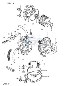 LT125 (E3) drawing OIL PUMP - FUEL PUMP