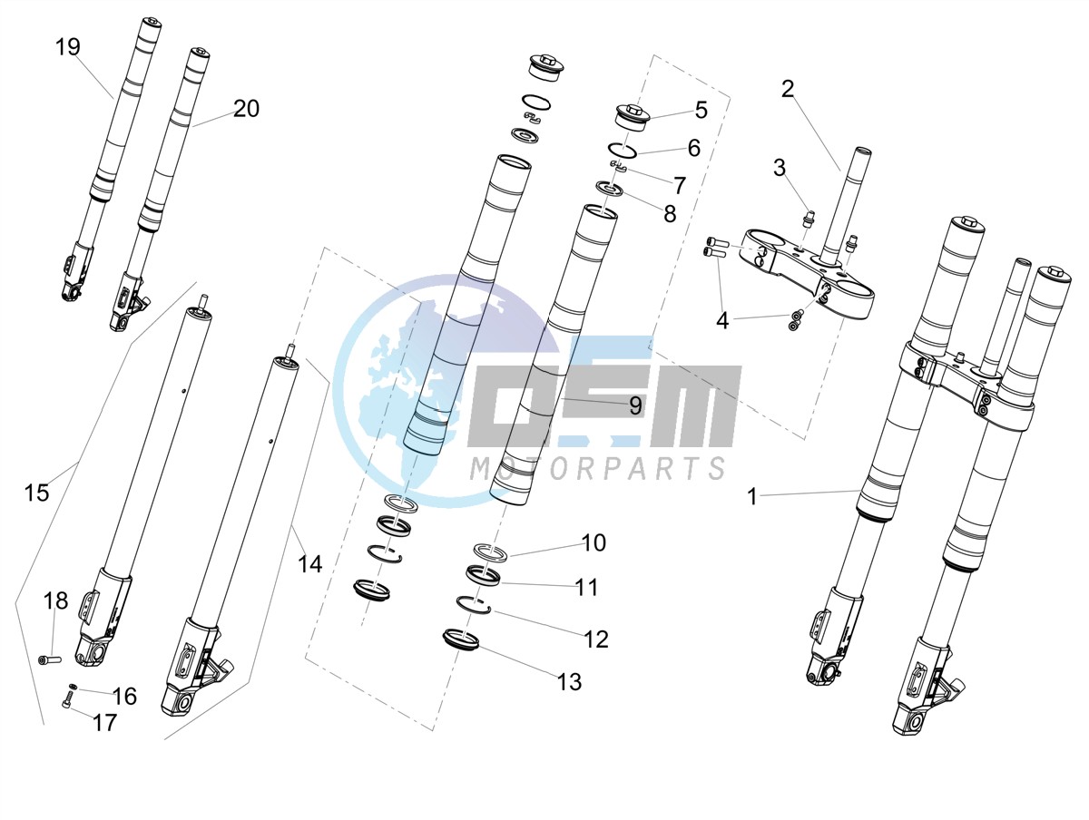 Front fork Ming Xing