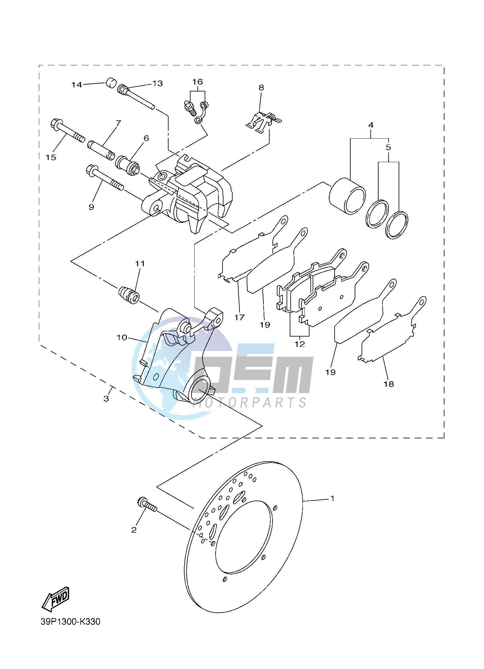 REAR BRAKE CALIPER