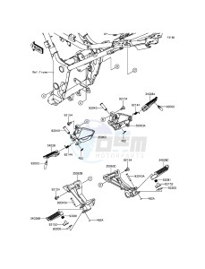 Z300 ABS ER300BGF XX (EU ME A(FRICA) drawing Footrests