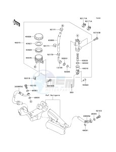 EX 650 C [NINJA 650R] (C9F) C9F drawing REAR MASTER CYLINDER