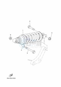 XSR700 MTM690 (BJV1) drawing REAR SUSPENSION