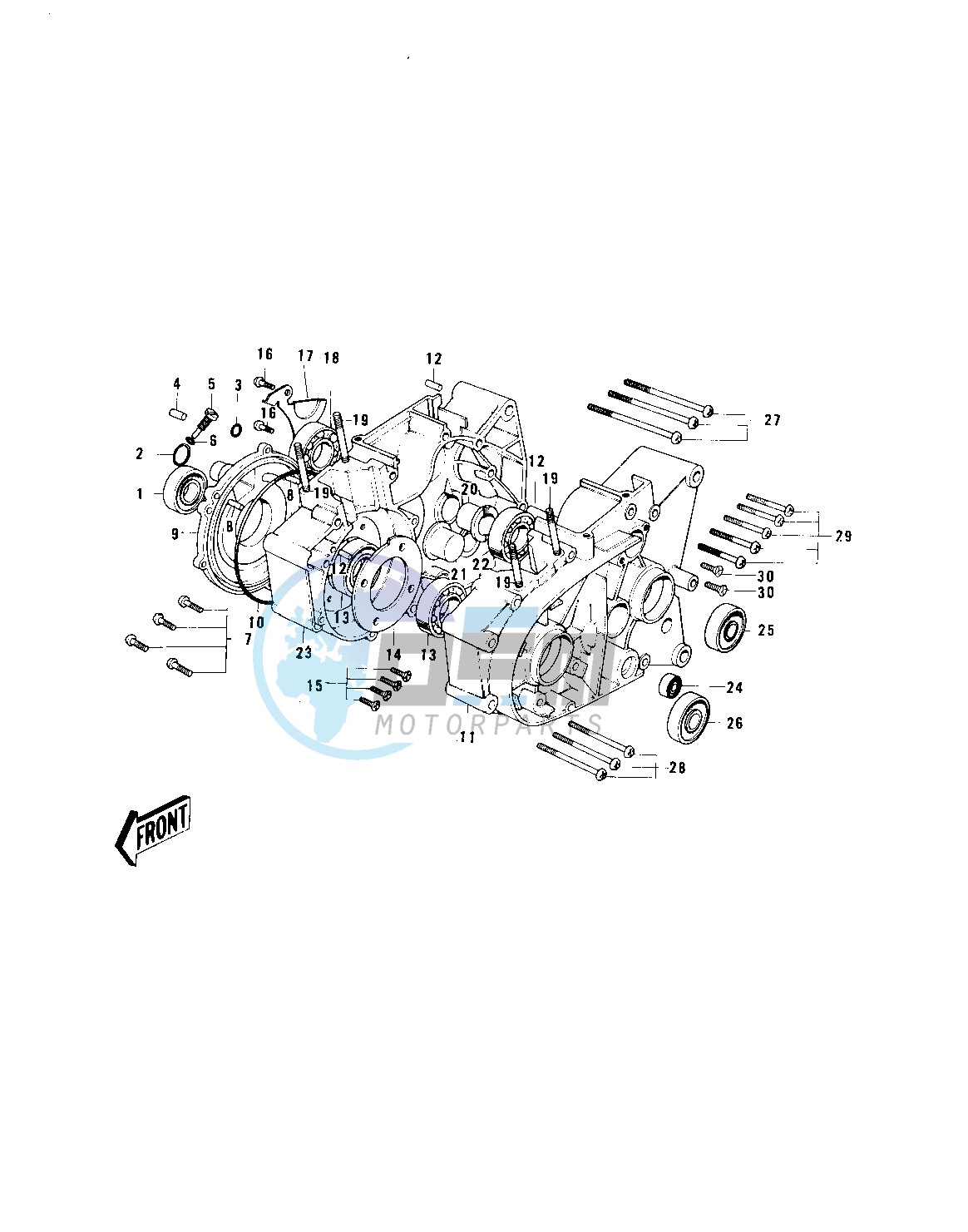 CRANKCASE -- 73-75 MC1_MC1-A_MC1-B- -