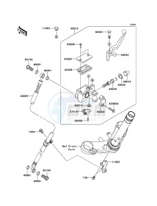 NINJA 250R EX250KBFA GB XX (EU ME A(FRICA) drawing Front Master Cylinder