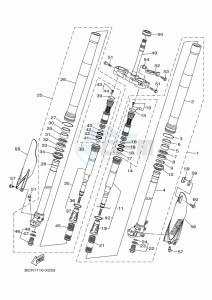 YZ125 (B4XA) drawing FRONT FORK