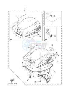 FT9-9GEL drawing TOP-COWLING