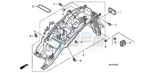 CB600FAA Australia - (U / ABS) drawing REAR FENDER