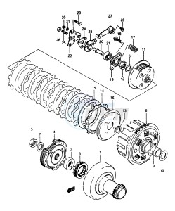 LT-F250 1997 drawing CLUTCH