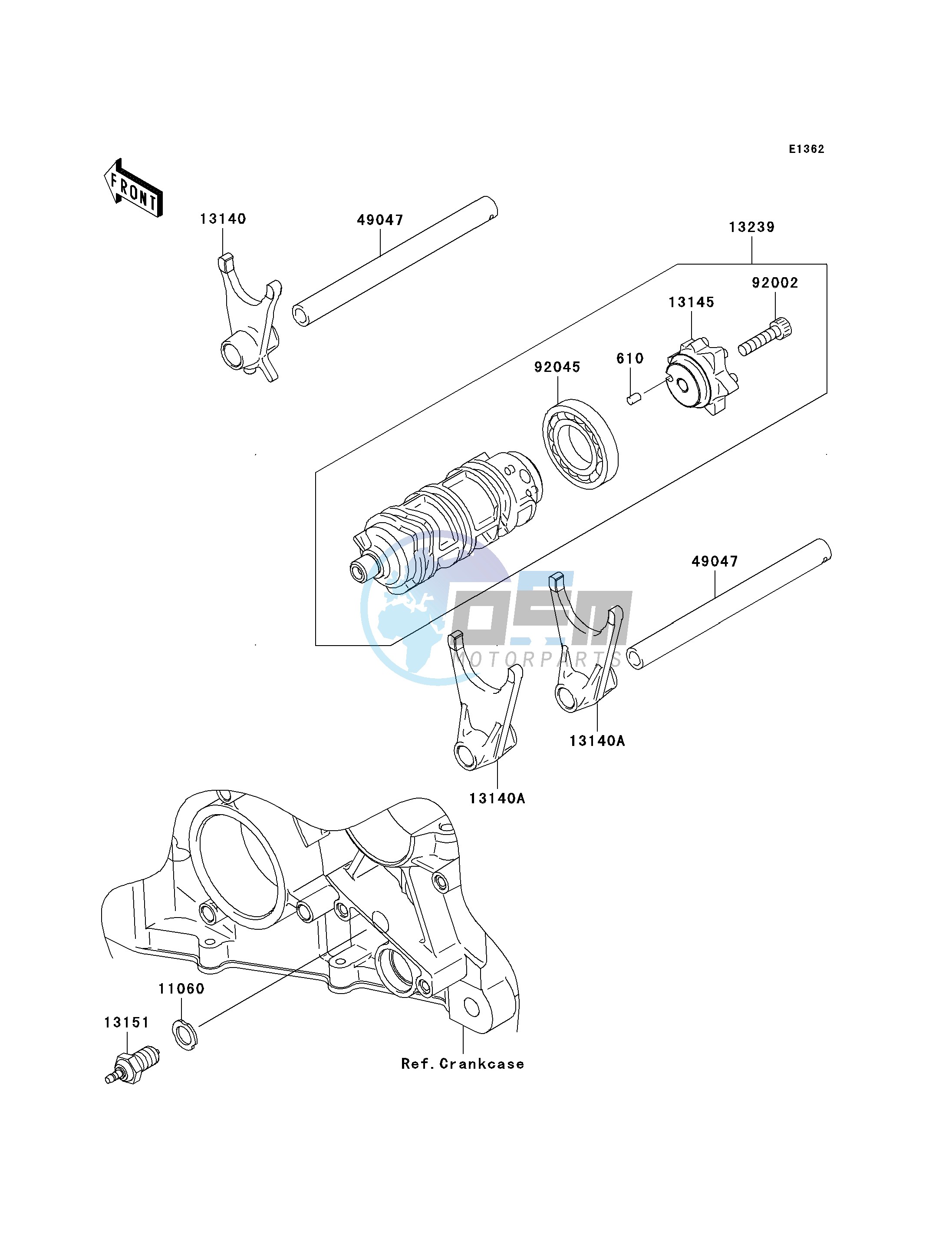 GEAR CHANGE DRUM_SHIFT FORK-- S- -