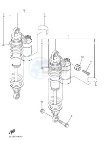 XJR1300 (5WMW) drawing REAR SUSPENSION