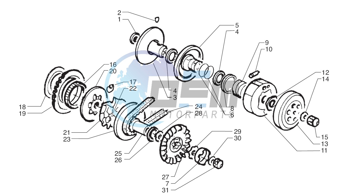 Driving pulley - Driven Pulley