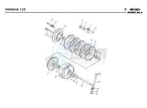 RS2-125-NACKED-BLACK drawing CLUTCH  Yamaha 125 4T EURO2