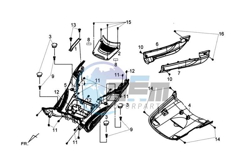 FOOTREST / FRAME COWLING