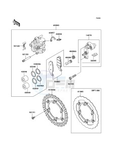 KX250 KX250R8F EU drawing Front Brake