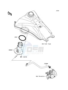 KFX450R KSF450B9F EU drawing Fuel Pump