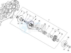 Liberty 125 4t e3 drawing Driven pulley