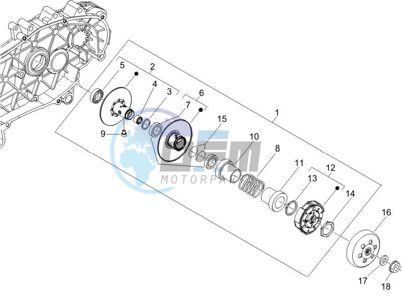 Driven pulley