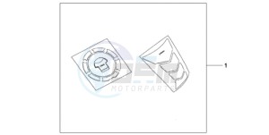 CBR600RA9 Korea - (KO / ABS MK) drawing TANKPAD / FUEL LID COVER