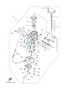 YFM450FWAD YFM45FGPB GRIZZLY 450 EPS (1CTC 1CTD 1CTE) drawing CARBURETOR