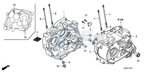 CRF100FB drawing CRANKCASE (CRF100F)