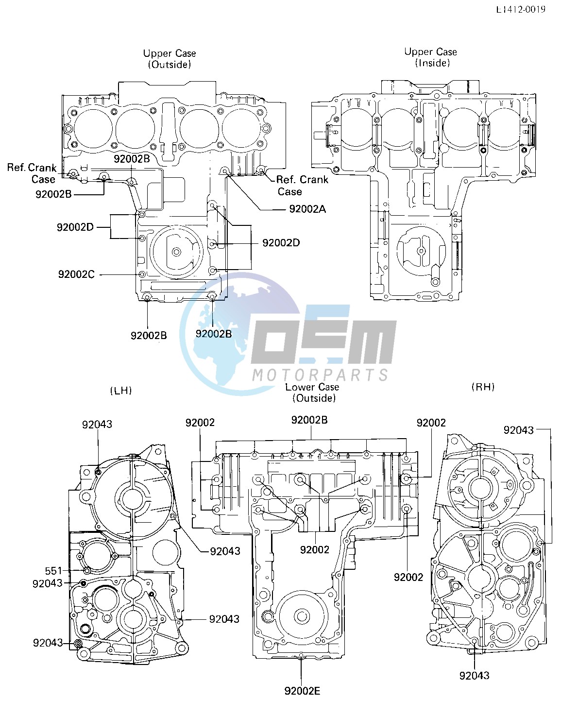 CRANKCASE BOLT & STUD PATTERN