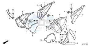 CB1000RAA France - (F / ABS CMF) drawing SIDE COVER