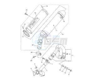 YZ F 450 drawing EXHAUST 33D9-A-B-C