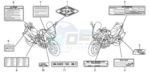 CBF1000S drawing CAUTION LABEL