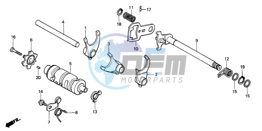 SHIFT DRUM/SHIFT FORK