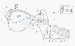 California 1100 EV PI Cat. Stone/Touring PI Cat drawing Fuel vapour recover system