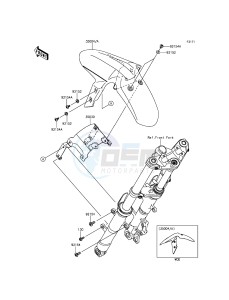 Z300_ABS ER300BFF XX (EU ME A(FRICA) drawing Front Fender(s)