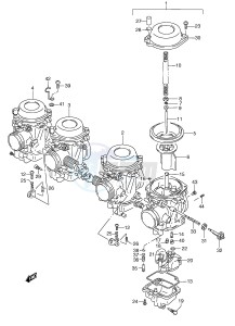 GSX750F (E2) drawing CARBURETOR (MODEL K L M N P R)