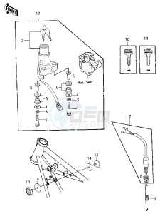 KZ 440 D [LTD BELT] (D1) [LTD BELT] drawing IGNITION SWITCH_LOCKS_REFLECTORS -- 80 D1- -