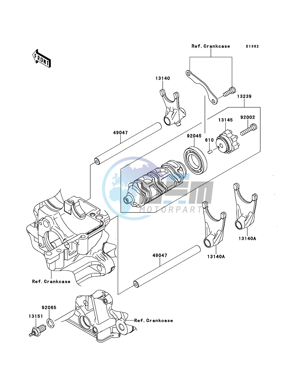 Gear Change Drum/Shift Fork(s)