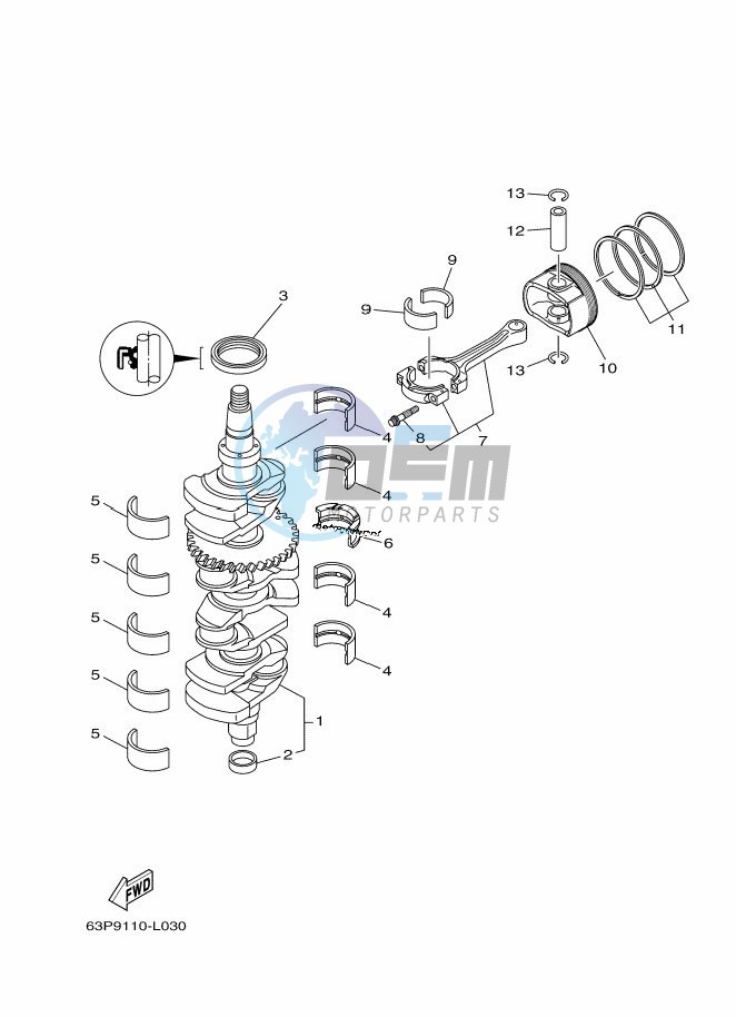 CRANKSHAFT--PISTON