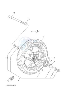 YPR250RA XMAX 250 ABS EVOLIS 250 ABS (2DLA 2DLA) drawing FRONT WHEEL