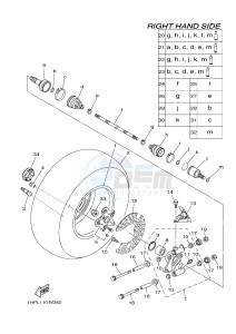 YFM550FWAD YFM5FGPLED GRIZZLY 550 EPS HUNTER (1HSP) drawing REAR WHEEL 2