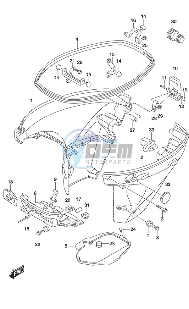 Side Cover Tiller Handle w/Power Tilt