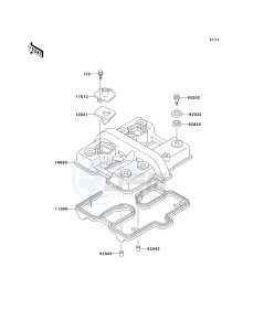 EN 500 C [VULCAN 500 LTD] (C6-C9) [VULCAN 500 LTD] drawing CYLINDER HEAD COVER