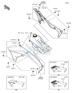 KX450F KX450HHF EU drawing Engine Shrouds