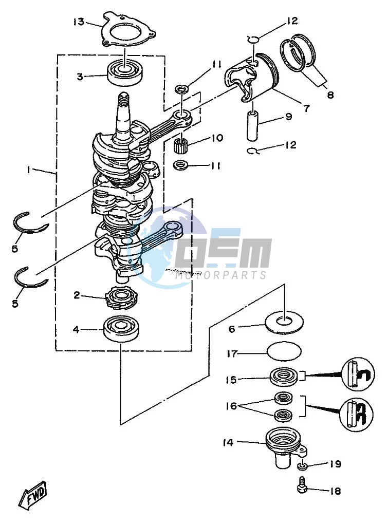 CRANKSHAFT--PISTON