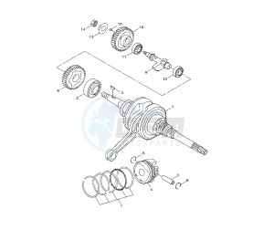 HW XENTER 150 drawing CRANKSHAFT AND PISTON