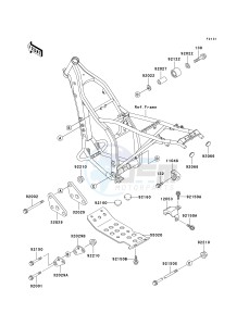 KLX 300 A [KLX300R] (A2-A6) [KLX300R] drawing FRAME FITTINGS