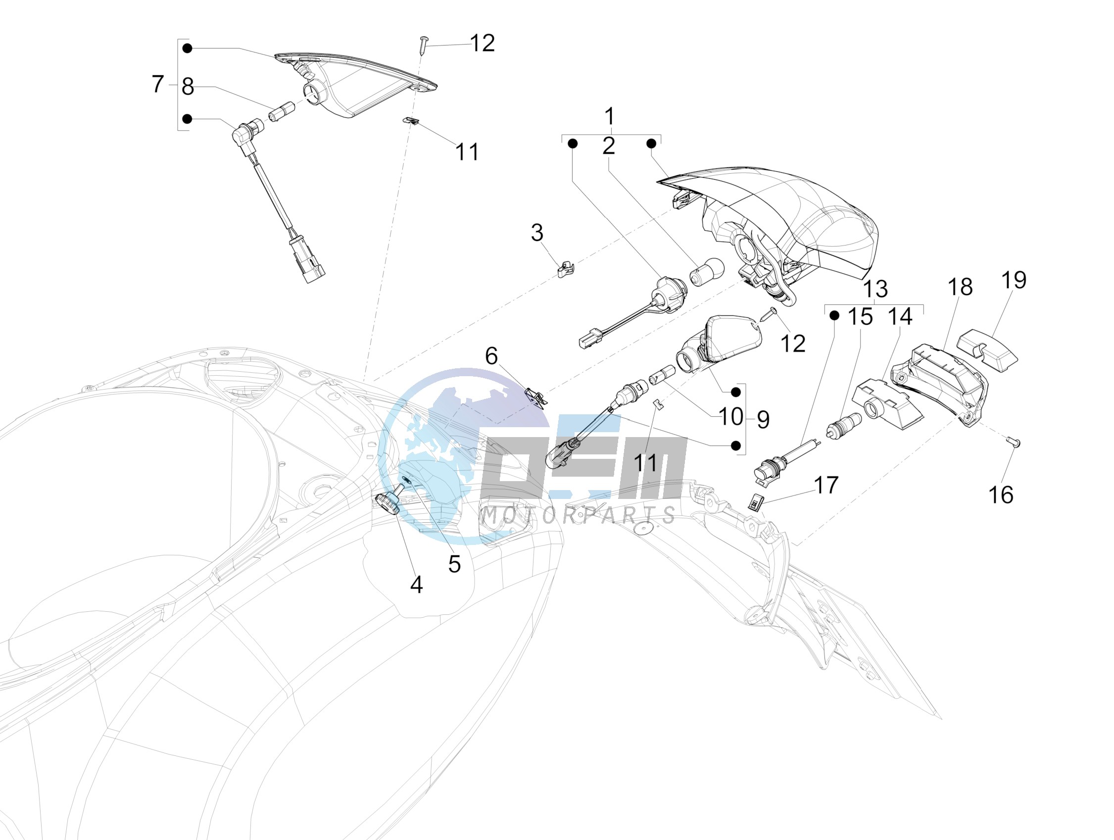 Rear headlamps - Turn signal lamps