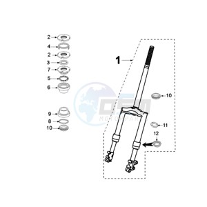 VIVA SL3 drawing FRONT FORK / STEERINGHEAD