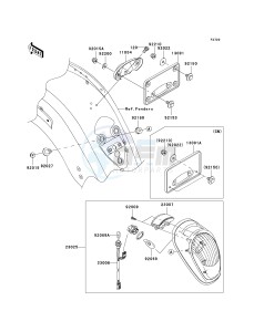 VN 2000 J [VULCAN 2000 CLASSIC LT] (8F-9F) 0J9F drawing TAILLIGHT-- S- -