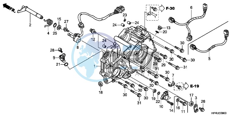 REAR CRANKCASE COVER